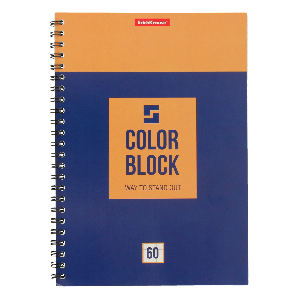 ErichKrause 49680 Тетрадь общая на спирали Color Block A5 148х210 мм 60 л. на спирали 60 г/кв.м клетка Фото 1.