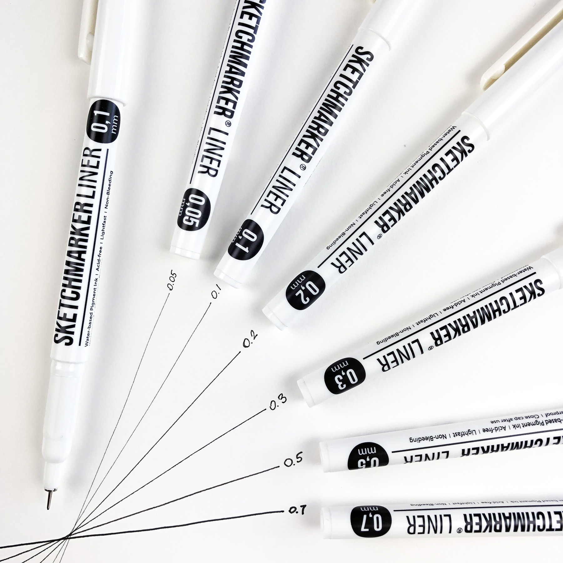 SKETCHMARKER Ручка капиллярная (линер) SML-01 0.1 мм чёрный Фото 2.