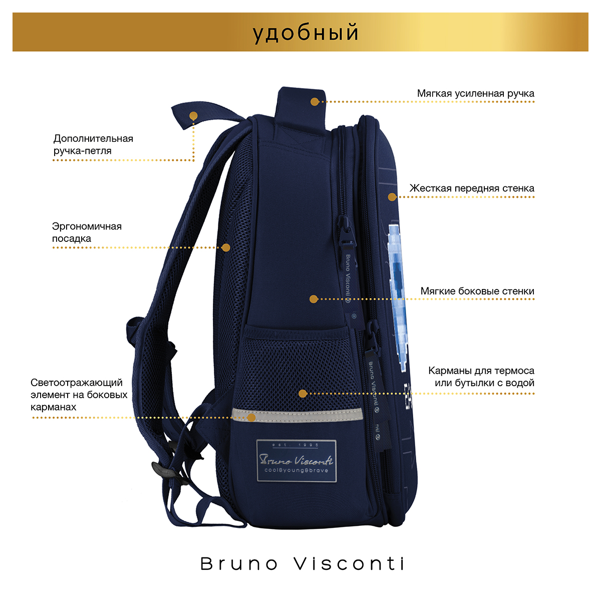 Bruno Visconti Рюкзак-облегченная капсула EASY KATKA 43 х 32 х 13 см 12-001-187/02 Фото 11.