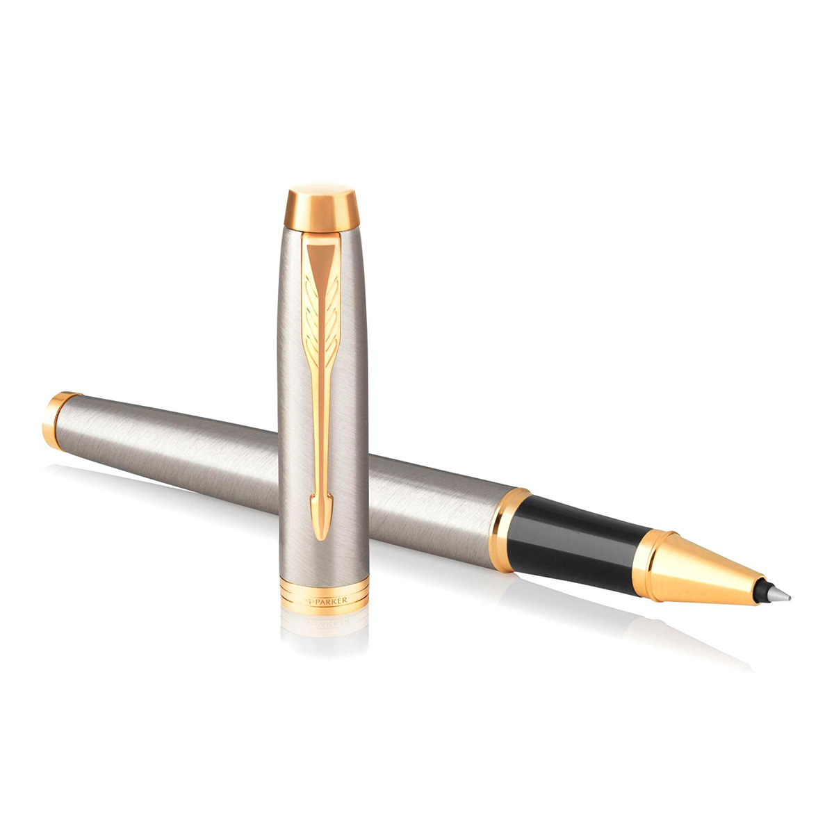 PARKER Ручка роллер IM Core Brushed Metal GT 0.8 мм 1828770 в подарочной коробке цвет чернил: черный Фото 3.