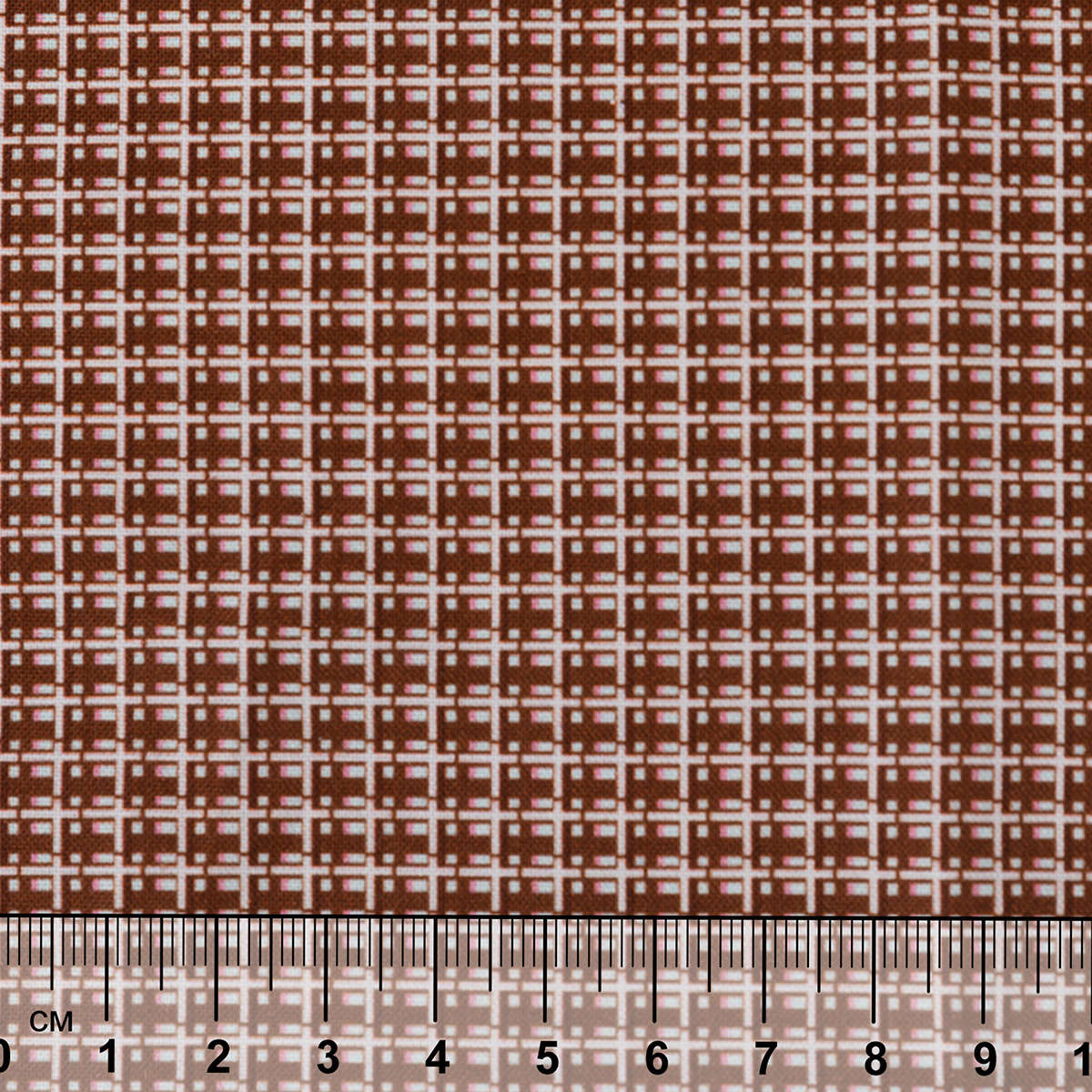 Ткань для пэчворка PEPPY БАБУШКИН СУНДУЧОК 100 x 112 см 140 г/кв.м ± 5 100% хлопок БС-09 клетка коричневый Фото 5.