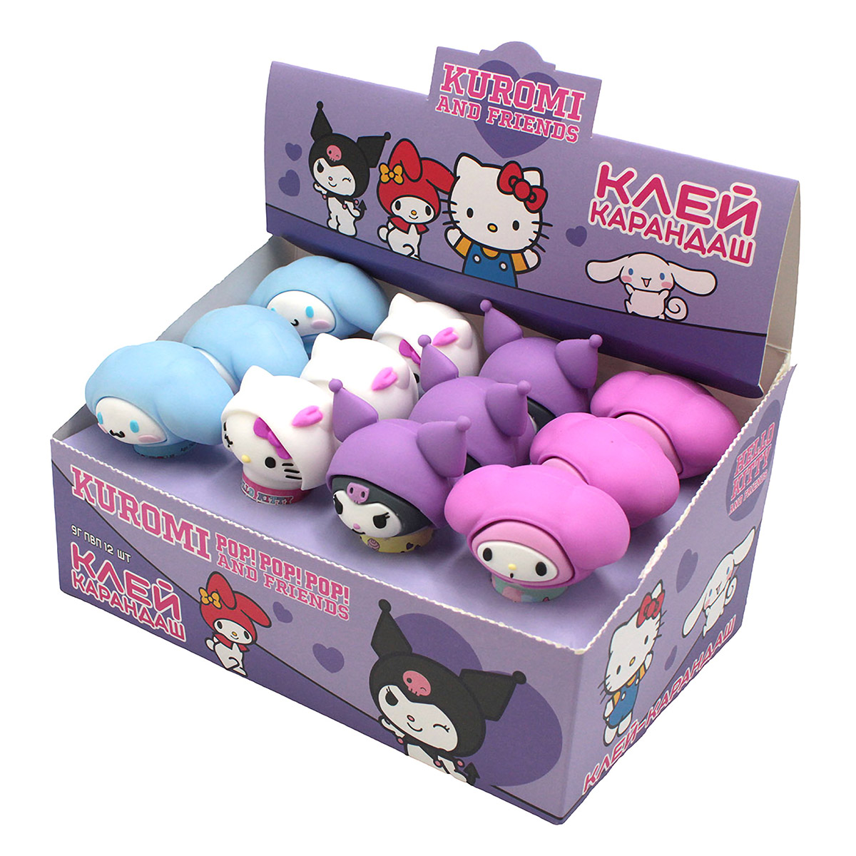 Centrum Клей-карандаш с топпером Kuromi and friends 9 г 76581 микс 4 героя Фото 3.