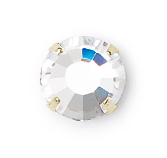 Страз в цапах PRECIOSA 9215/02 SS20 Crystal / gold 4.7 мм стекло белый (crystal) Фото 1.