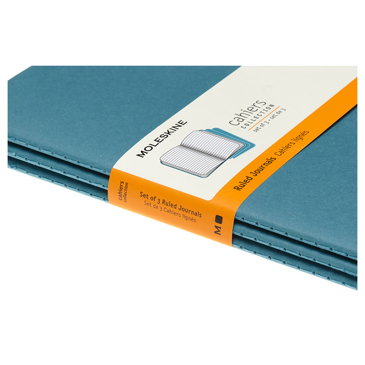 Moleskine Блокнот CAHIER JOURNAL Large ( 130 x 210 мм) 40 л. линия Голубой Фото 5.
