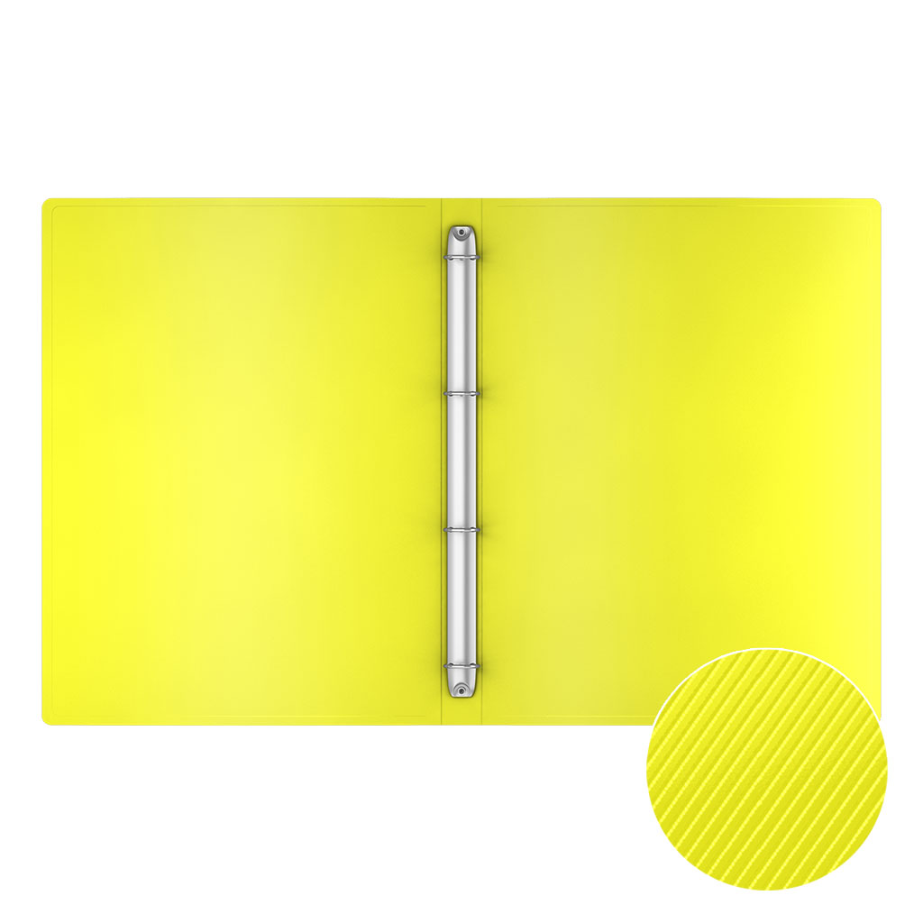 ErichKrause Папка на 4 кольцах пластиковая Diagonal Neon A4 ( 24х31х5.2 см) в ассортименте 47138 Фото 2.