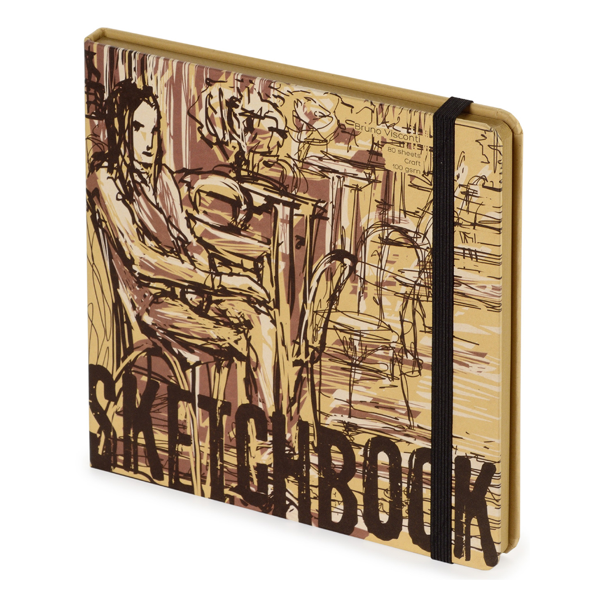 Bruno Visconti 1-512/01 Sketchbook Bv 100 г/м2 20 х 19.8 см сшивка 80 л. Фото 11.