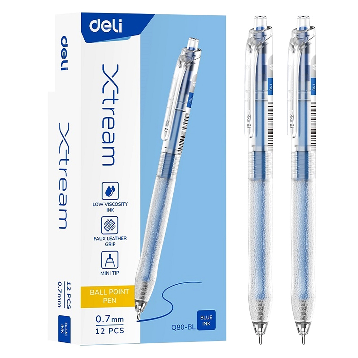 Deli Ручка шариковая Xtream EQ80-BL 0.7 мм 2052752 цвет чернил: синий Фото 1.