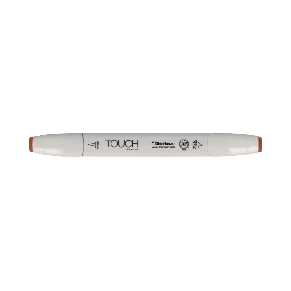 TOUCH TWIN BRUSH Маркер 1-8 мм кисть/перо скошенное 1210021 терракотовый YR21 Фото 1.