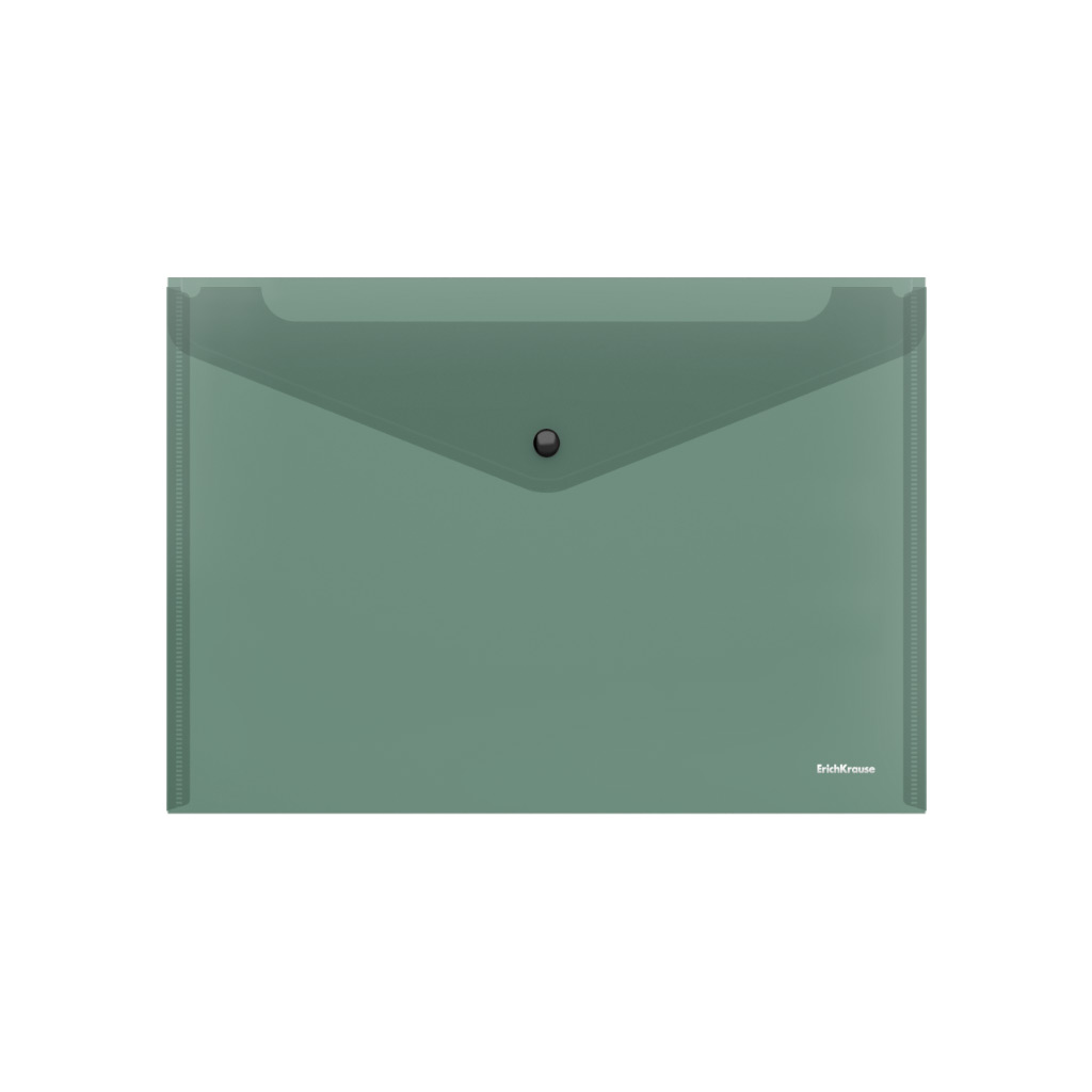 ErichKrause Папка-конверт пластиковая Glossy Classic с кнопкой A4 160 мкм зеркальное стекло полупрозрачная,ассорти 50289 Фото 2.