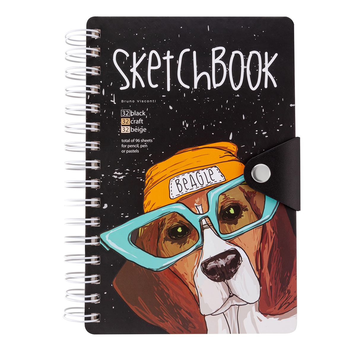 Bruno Visconti 1-530 Sketchbook Bv с хлястиком 80 г/м2 21.5 х 15.5 см на гребне 96 л. Фото 6.