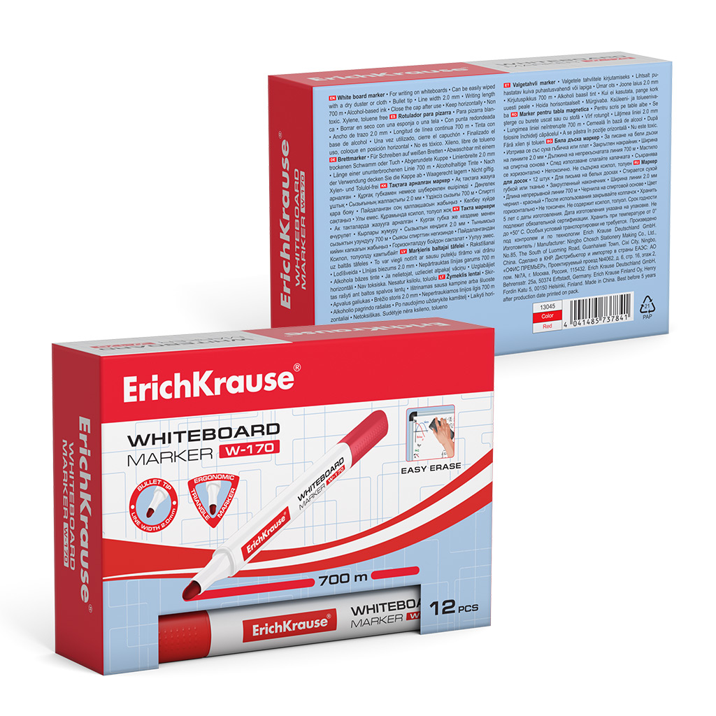 ErichKrause Маркер для досок W-170 13045 красный Фото 3.