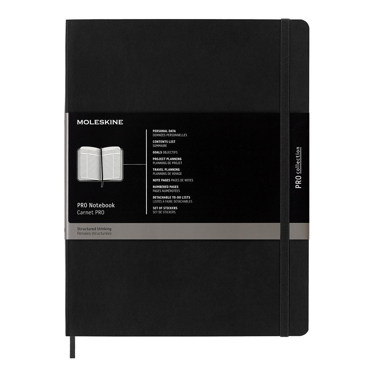 Moleskine Блокнот PROFESSIONAL SOFT XLarge ( 190х250 мм) 96 л. черный 406954 Фото 1.