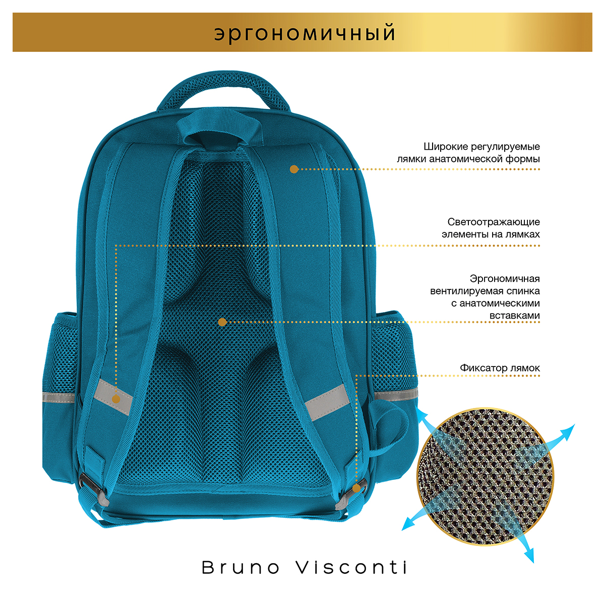Bruno Visconti Рюкзак с эргономичной спинкой TOON TOWN.КРУТОЙ КОТИК 40 х 30 х 8.5 см 12-002-236/09 Фото 4.