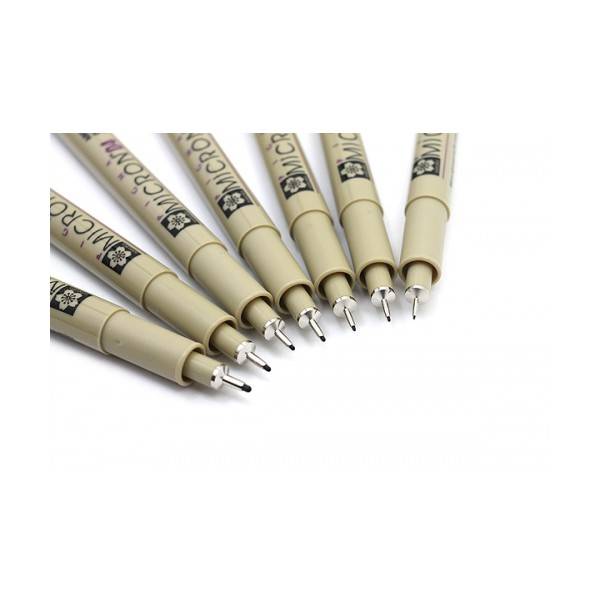 Sakura Набор капиллярных ручек Pigma Micron 7шт POXSDK7B Черный (0.2мм 025мм 0.3мм 0.35мм 0.45мм 0.5мм+ brush) Фото 2.