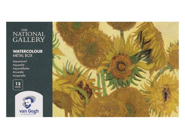 Краска акварель Royal Talens Van Gogh набор National Gallery 12 цв. 1.3 мл 20838712 металлический короб Фото 2.