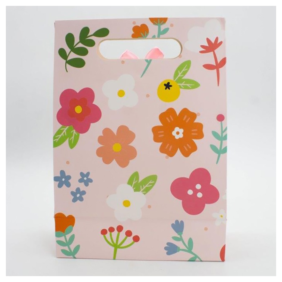 ILIKEGIFT Пакет подарочный 18 х 24 х 15 см Big flowers, orange 94P-1467-M-3-02 Фото 4.