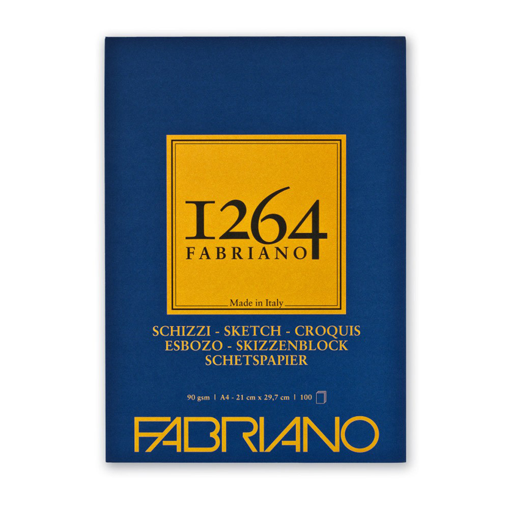 Fabriano Альбом для графики 90 г/м2 A4 21 х 29.7 см склейка с одной стороны 100 л. 19100632 Фото 1.