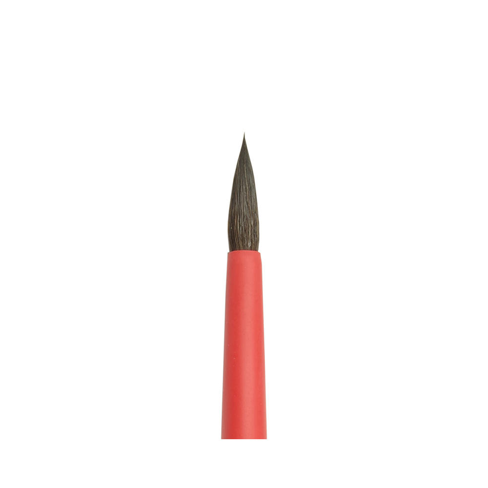 Кисть смешанная Roubloff AqL1-06,05rT Aqua Red round соболь-микс круглая короткая ручка красная короткая ручка soft-touch №06 Фото 2.