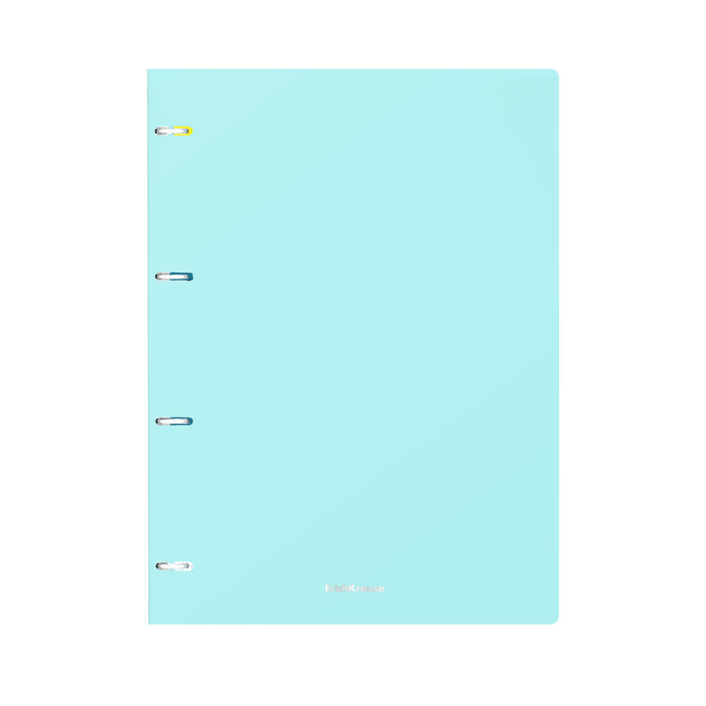 ErichKrause 53703 Тетрадь общая с пластиковой обложкой Pastel Mint A4 210х297 мм 80 л. на кольцах 60 г/кв.м клетка Фото 1.