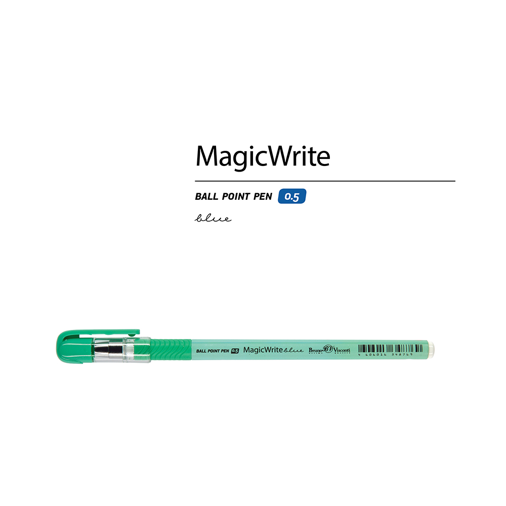 Bruno Visconti ручка шариковая MagicWrite 0.5 мм 20-0240/07 Сердечки бирюзовые цвет чернил: синий Фото 3.