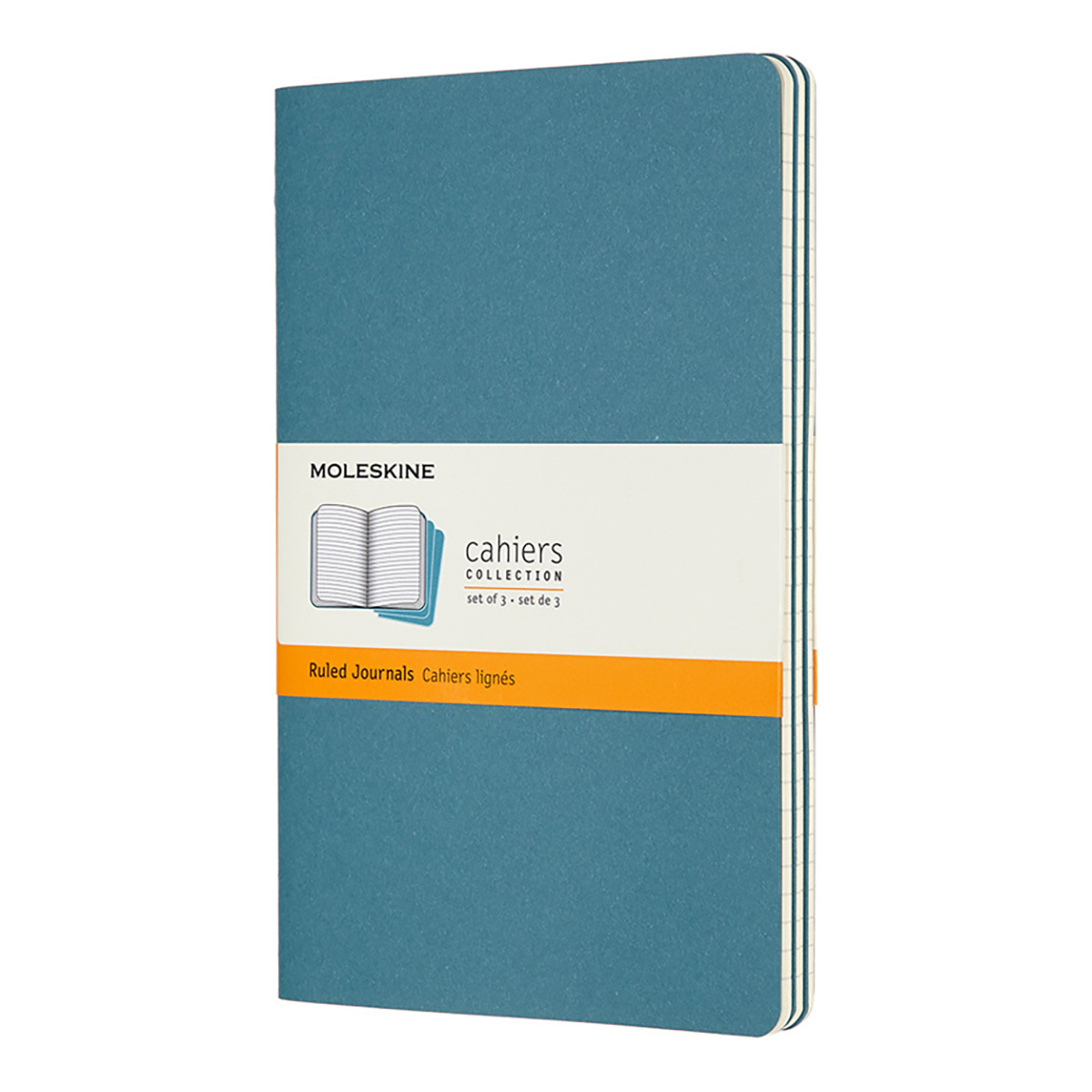 Moleskine Блокнот CAHIER JOURNAL Large ( 130 x 210 мм) 40 л. линия Голубой Фото 1.