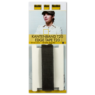 Тесьма усиленная Kantenband лента для канта 20 мм 5 м 53452990 чёрный Фото 1.