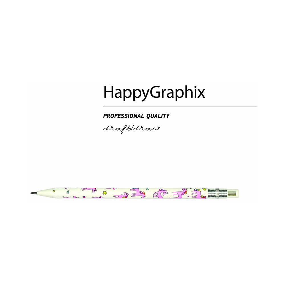 Bruno Visconti Карандаш механический цанговый с точилкой FunGraphix 2 мм 21-0041/02 HB Единороги Фото 2.