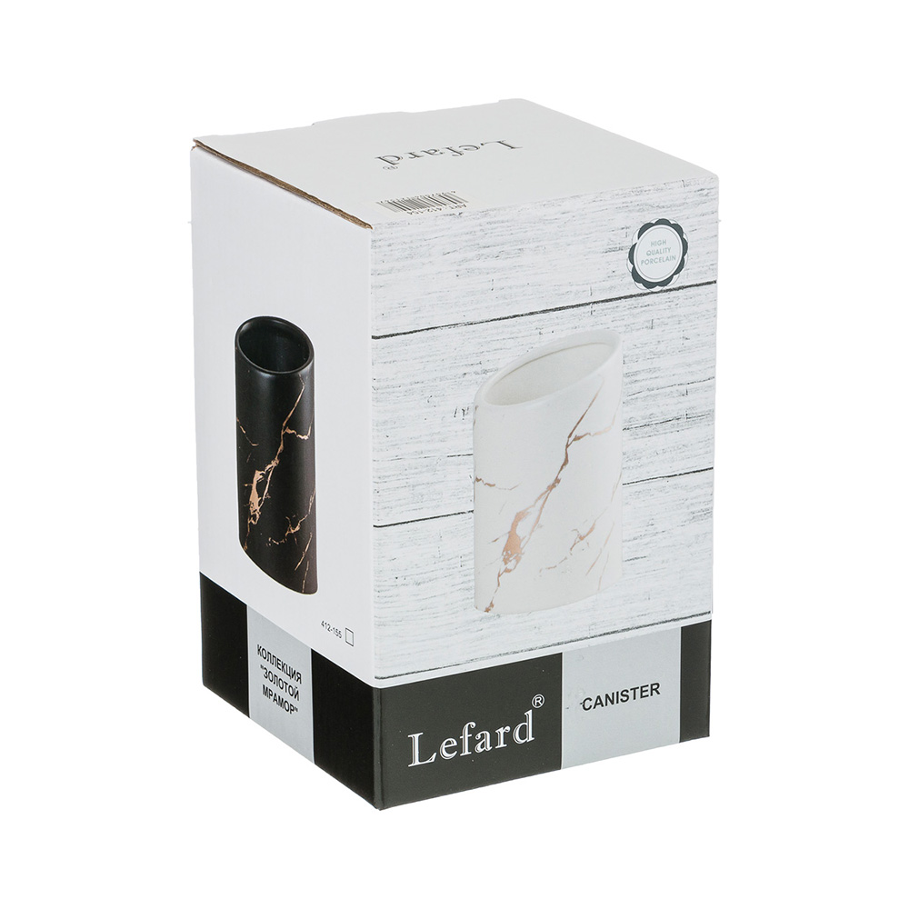 Посуда фарфоровая Lefard Золотой мрамор Подставка для столовых приборов 11.5 х 11.5 х 1.7 см 412-154 Фото 2.