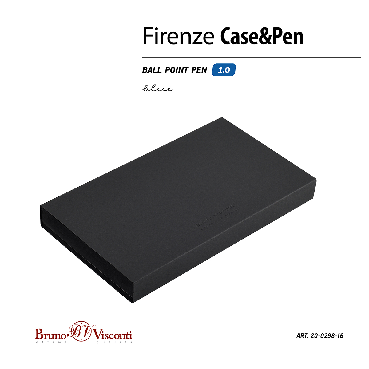 Bruno Visconti Ручка FIRENZE в подарочном чехле 1 мм 20-0298-16 цвет чернил: синий Фото 5.
