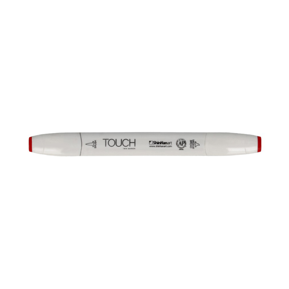 TOUCH TWIN BRUSH Маркер 1-8 мм кисть/перо скошенное 1210010 глубокий красный R10 Фото 1.