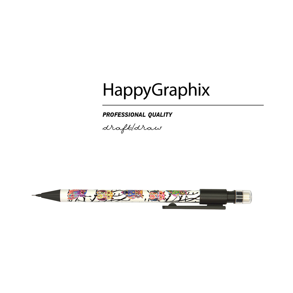 Bruno Visconti Карандаш механический с ластиком HappyGraphix 0.7 мм 21-0042/02 Мультики.Золотая сова Фото 3.