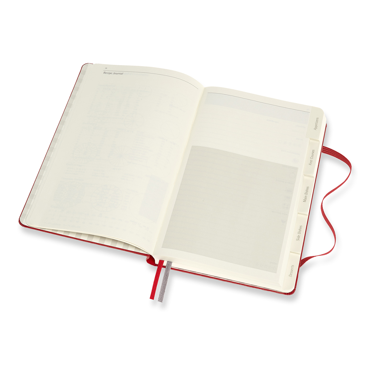 Moleskine Блокнот PASSION RECIPE Large ( 130х210 мм) 200 л. линия/без линовки красный 1075050 Фото 3.