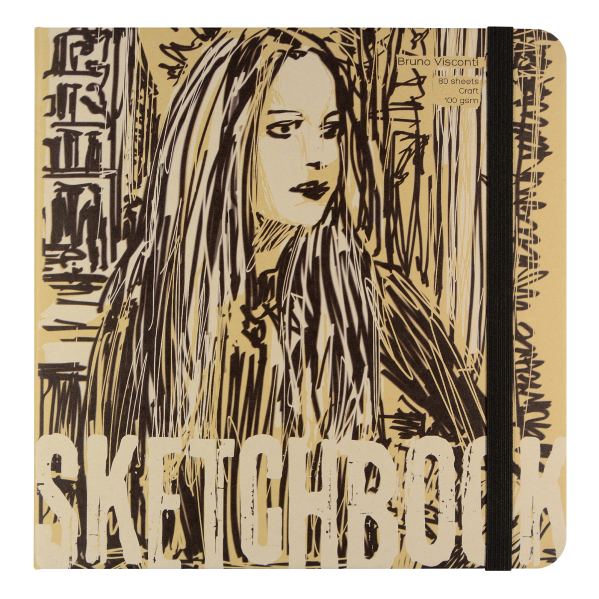 Bruno Visconti 1-512/01 Sketchbook Bv 100 г/м2 20 х 19.8 см сшивка 80 л. Фото 7.