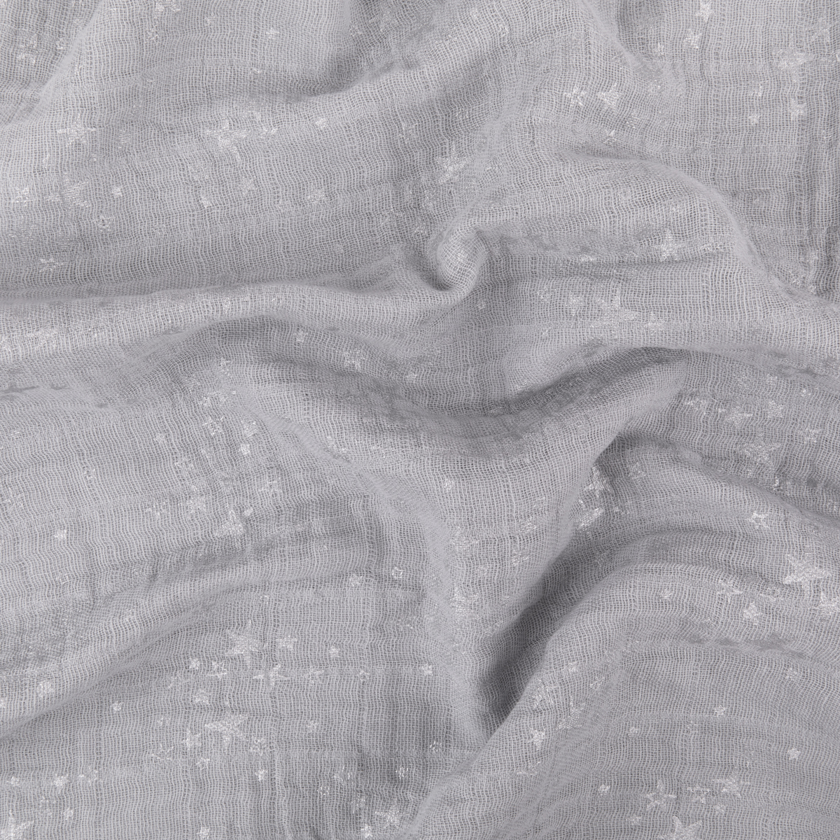 Ткань PEPPY Ткань муслиновая EMBRACE METALLIC 100% хлопок 100 х 125 см ± 2 см Shannon Fabrics emstarry night cloud/silver Фото 3.