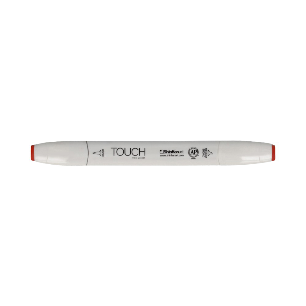 TOUCH TWIN BRUSH Маркер 1-8 мм кисть/перо скошенное 1210022 красный французский R22 Фото 1.