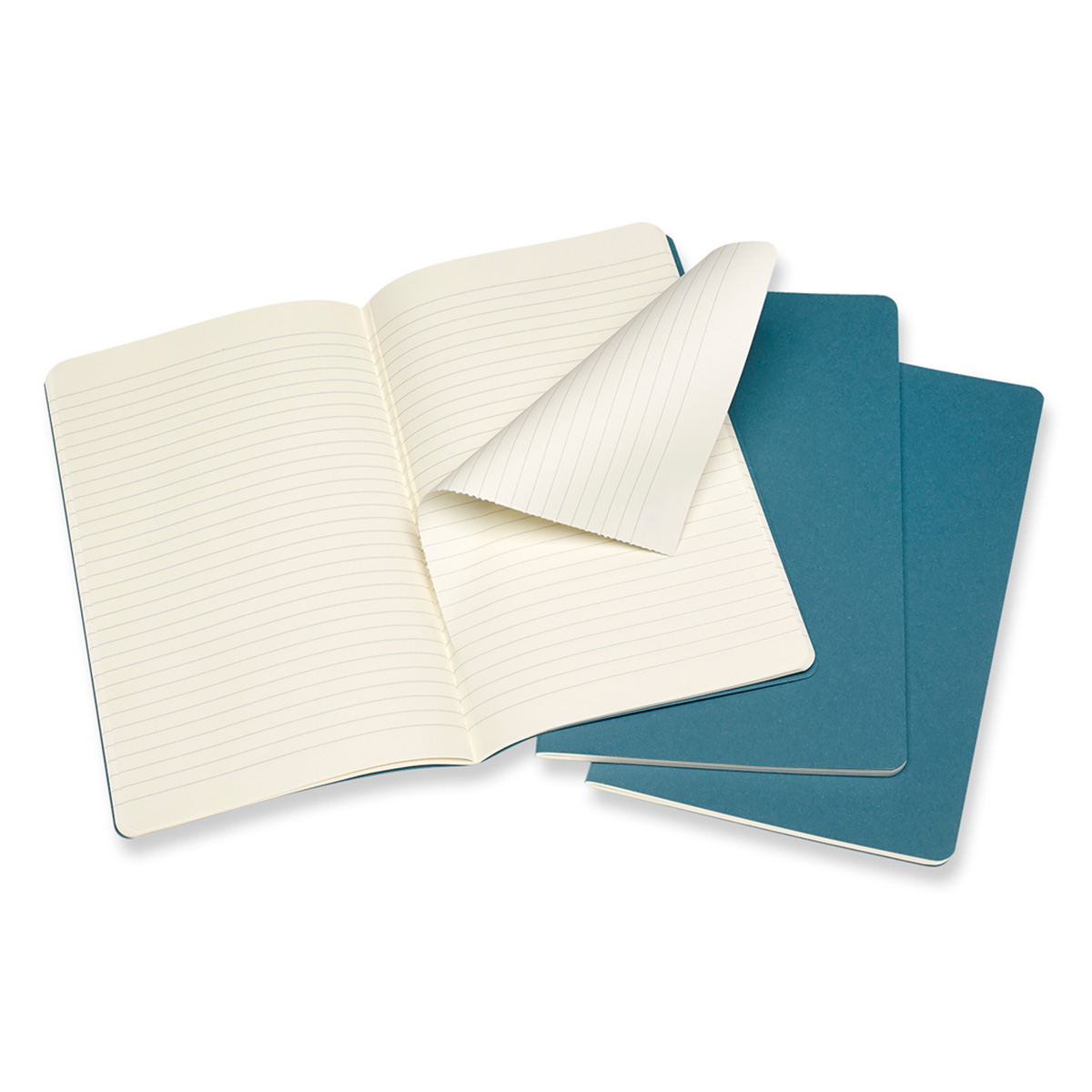 Moleskine Блокнот CAHIER JOURNAL Large ( 130 x 210 мм) 40 л. линия Голубой Фото 2.