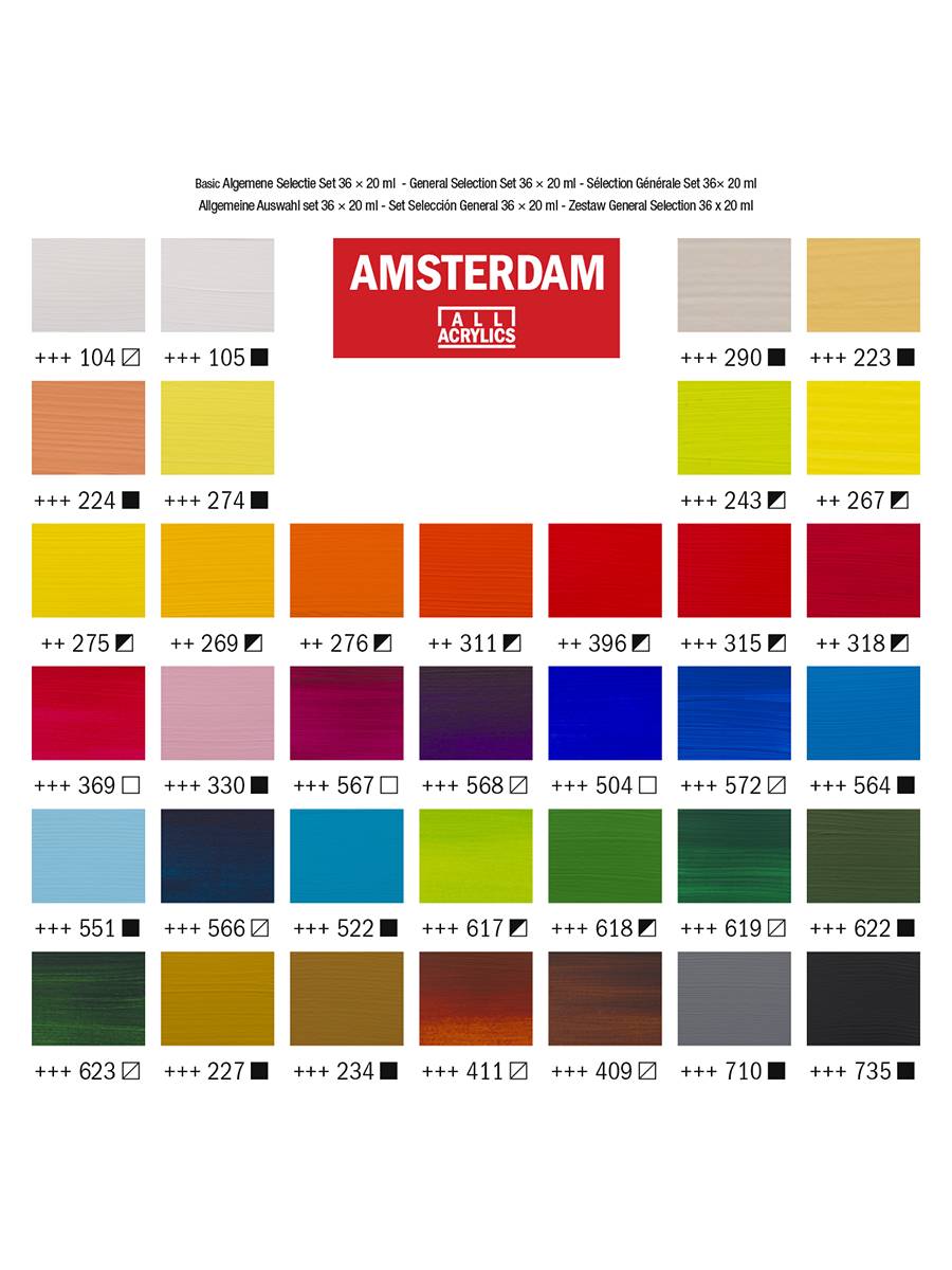 Краска акриловая Royal Talens Набор акриловых красок Amsterdam Standart 36 цв. х 20 мл 17820437 Фото 2.