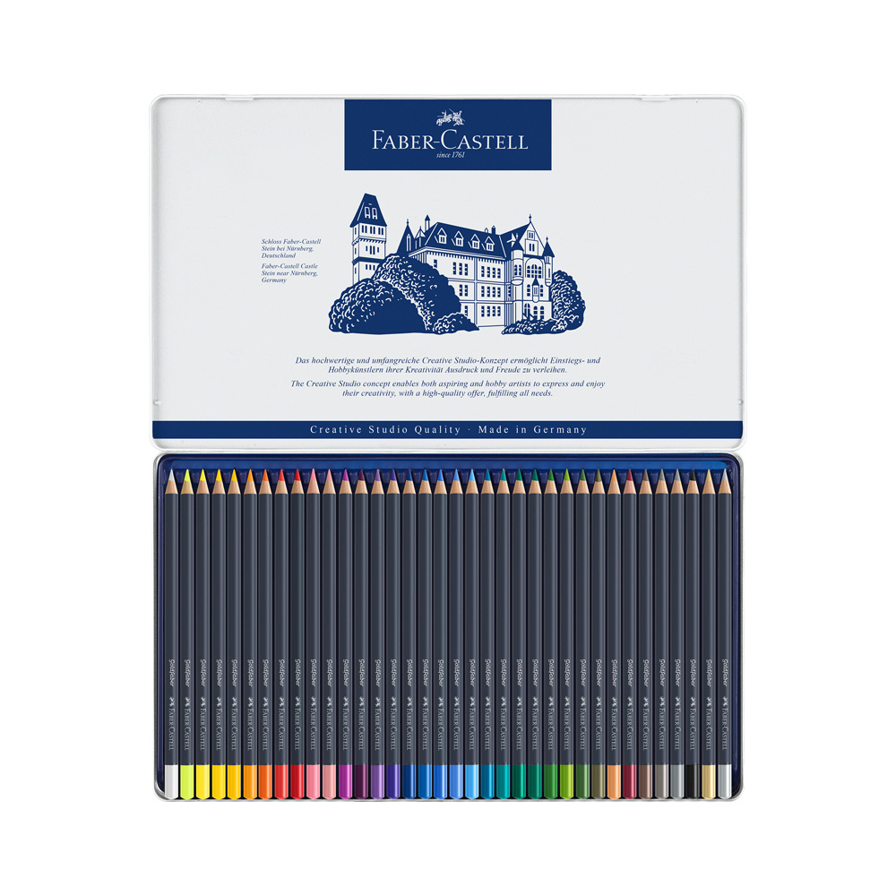 Faber Castell Набор цветных карандашей Goldfaber 36 цв. 114736 36цв., круглые, заточен., метал. коробка Фото 2.