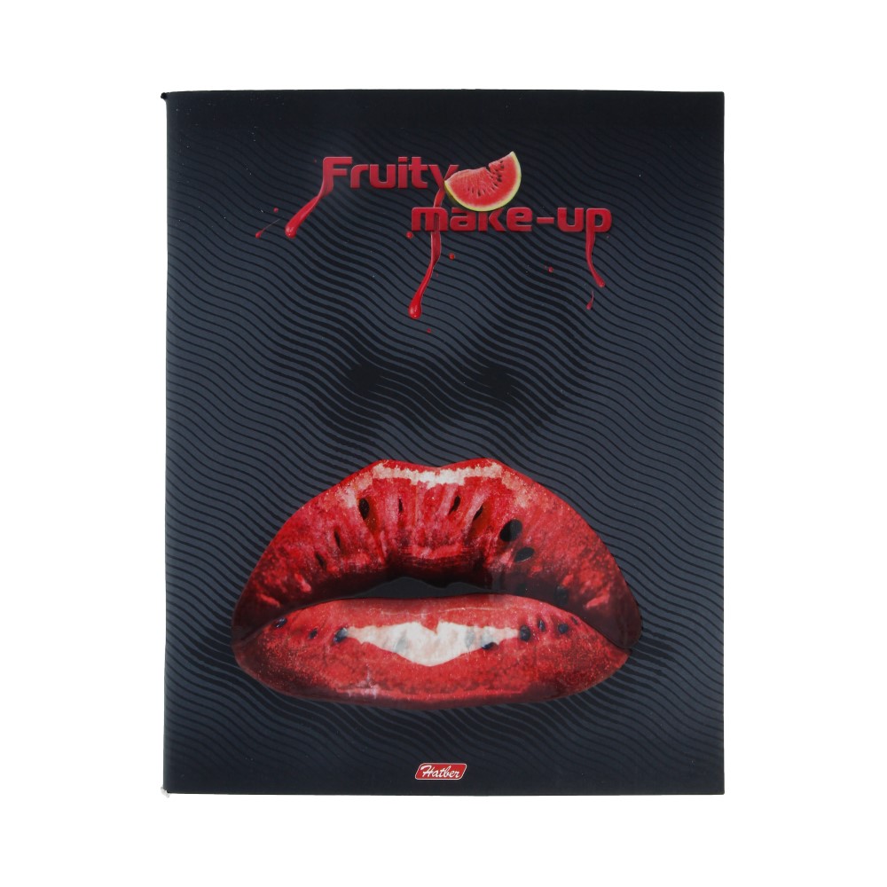 Hatber Тетрадь Fruity make-up A5 80 л. на скрепке клетка 80Т5лолВ1 Фото 1.