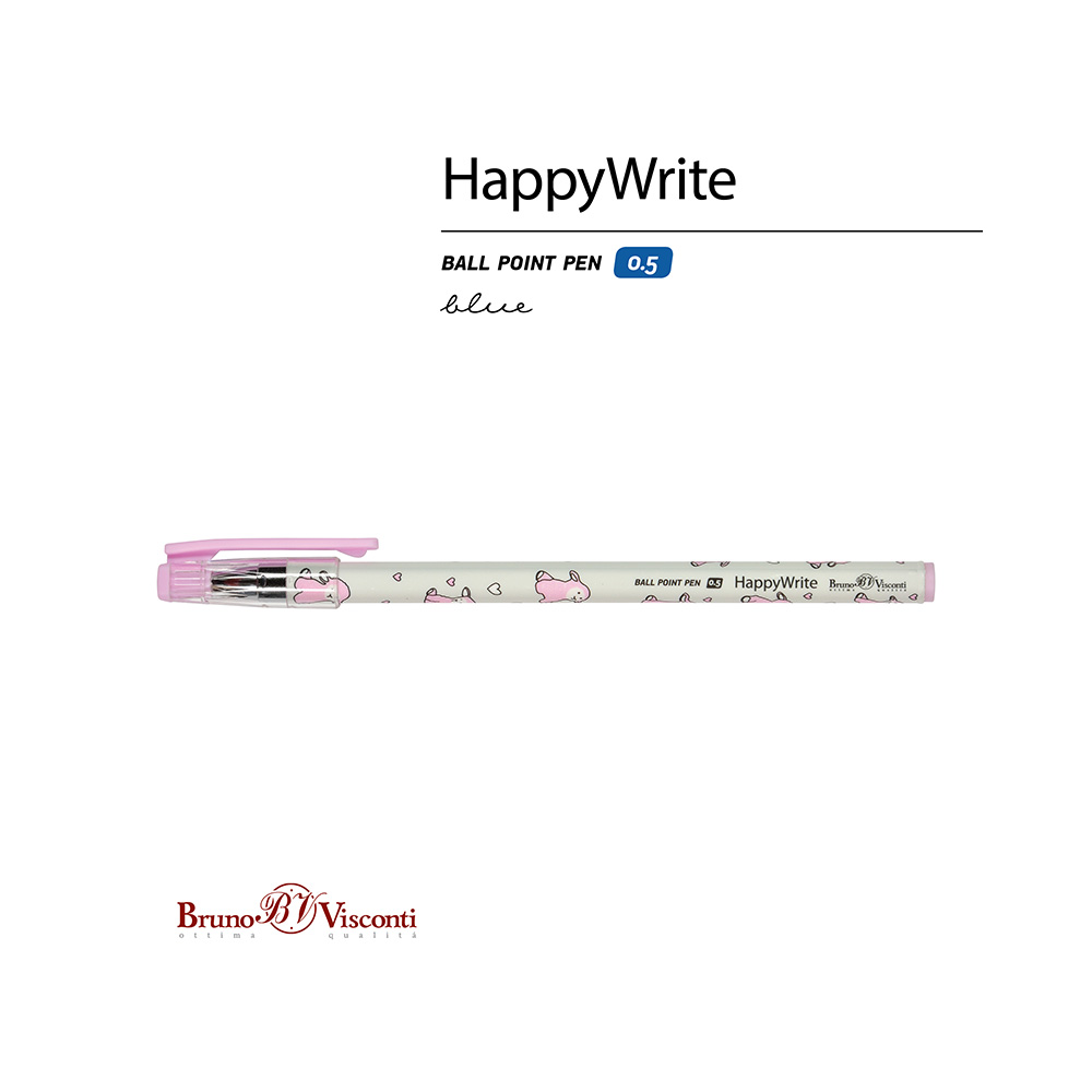 Bruno Visconti ручка шариковая HappyWrite 0.5 мм 20-0215/20 Овечки цвет чернил: синий Фото 3.