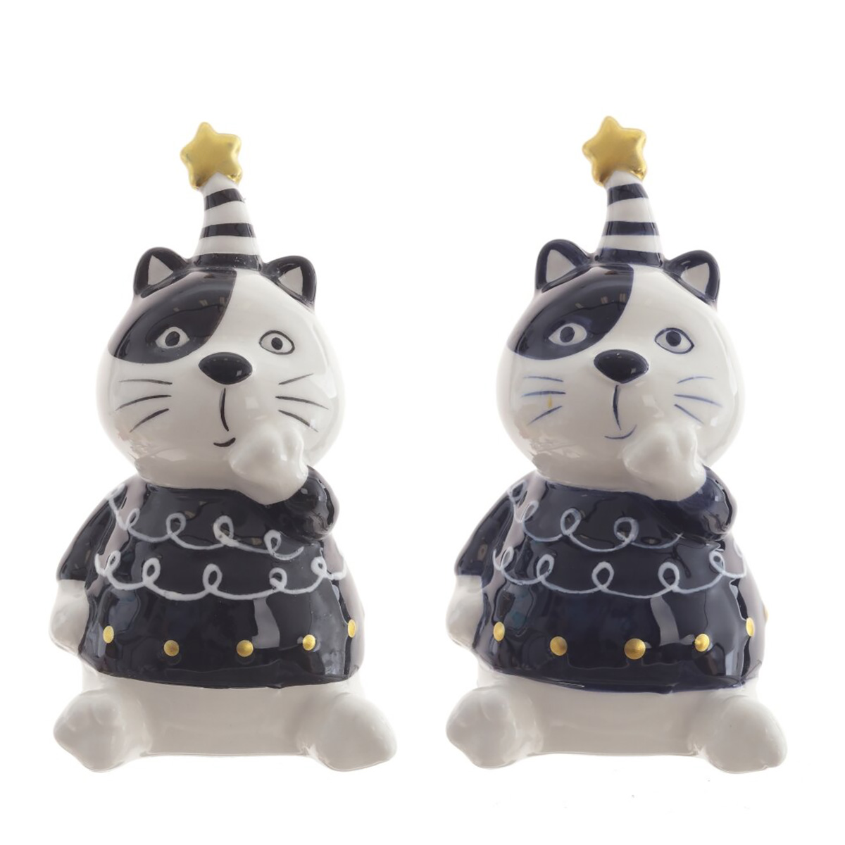 793178 Фигурка декоративная Кот 6.5 х 6 х 11 см Черный Фото 1.