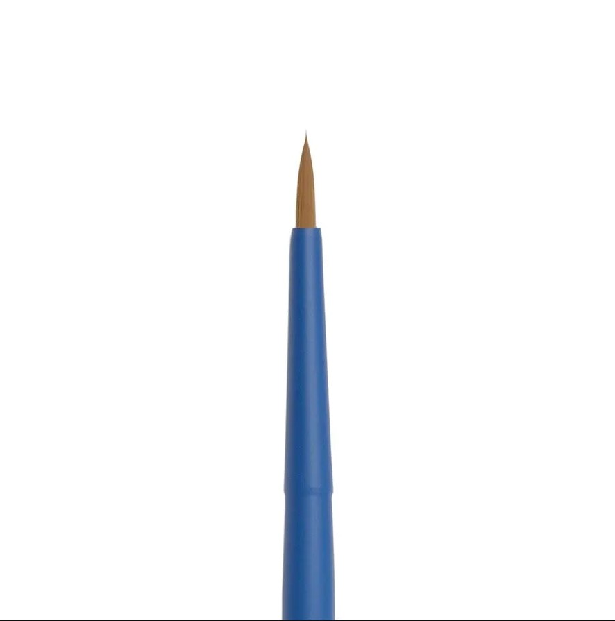 Кисть синтетика Roubloff Aqua Blue round AqN1-03,05bT круглая короткая ручка №03 Фото 2.