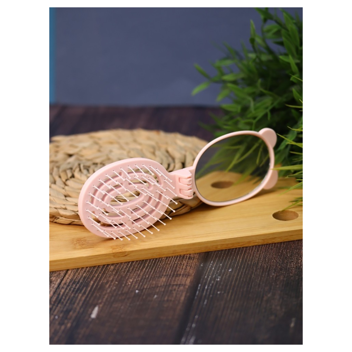 Расческа Bear folding 14.8 х 21.5 см pink 3546A-03 Фото 6.