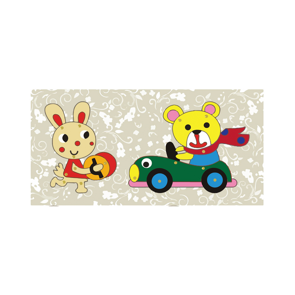 Color-Kit Набор для творчества Забавные фигурки Зайка и мишка SX-DH 528 Фото 1.