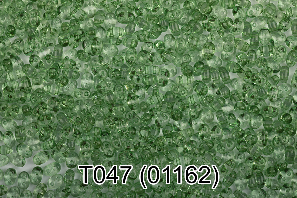 Бисер Чехия GAMMA TWIN 3 321-96001 2.5 x 5 мм 50 г 1-й сорт T047 зеленый ( 01162 ) Фото 1.