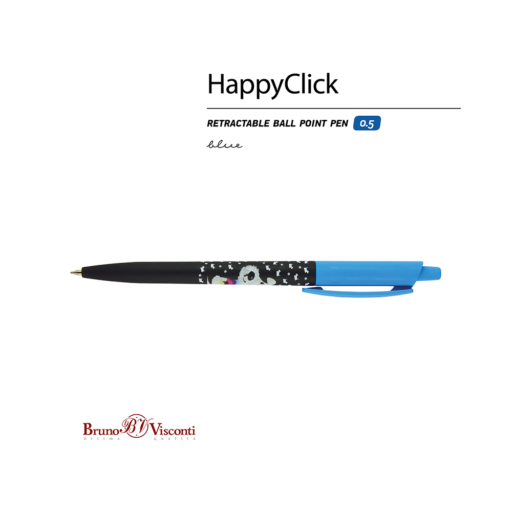 Bruno Visconti ручка автоматическая шариковая HappyClick 0.5 мм 20-0241/13 Щеночек цвет чернил: синий Фото 3.