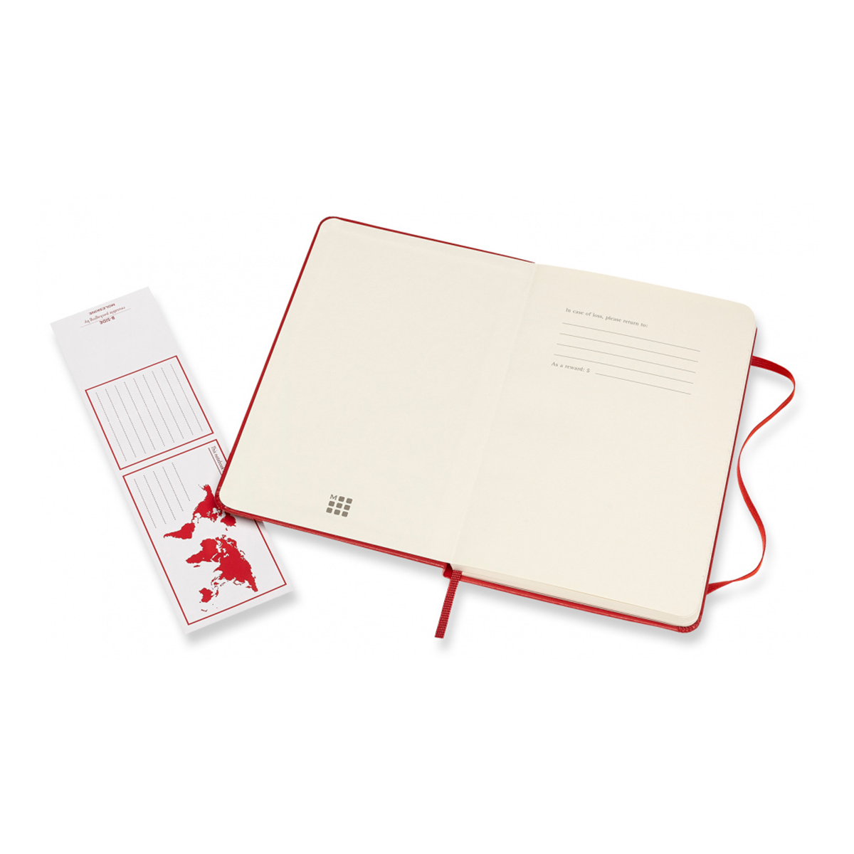 Moleskine Блокнот CLASSIC Medium ( 115x180 мм) 104 л. линия красный 1127867 Фото 3.