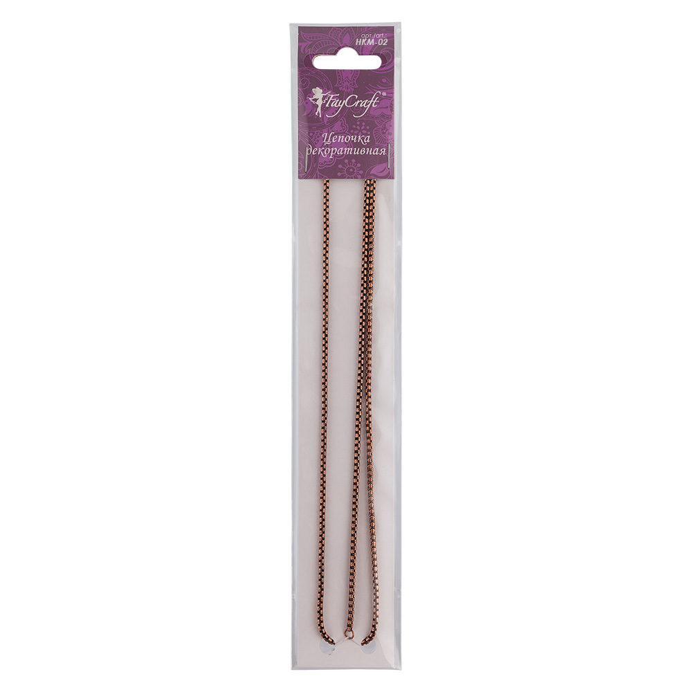 FAYCRAFT Цепочка декоративная HKM-02 60 см №03 под античную медь Фото 1.