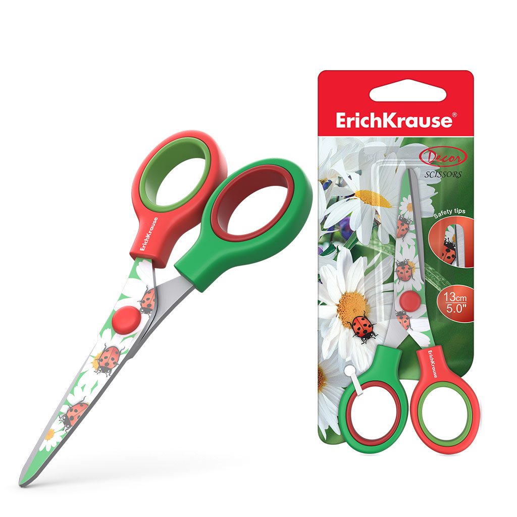 ErichKrause Ножницы Junior с принтом на лезвиях 13 см Decor Summer 14600 Фото 1.
