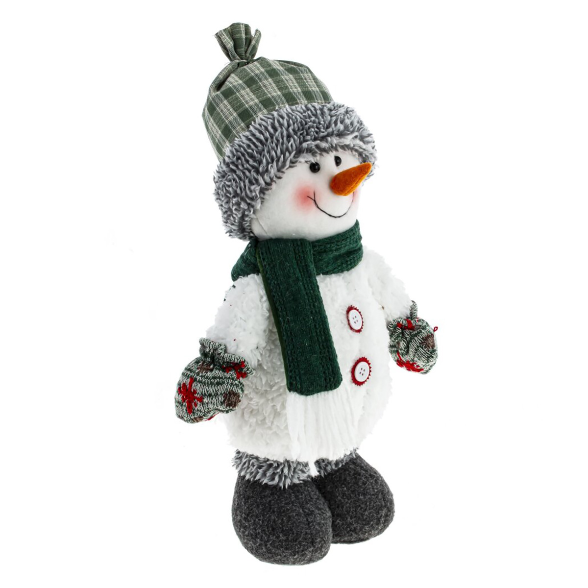 792841 Игрушка набивная Снеговик 19 х 13 х 52 см Зеленый, Белый Фото 14.
